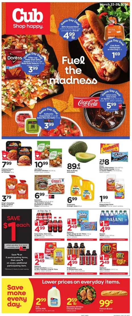 Weekly ad Cub Foods Sales from March 22 to March 28 2026 - Page 1
