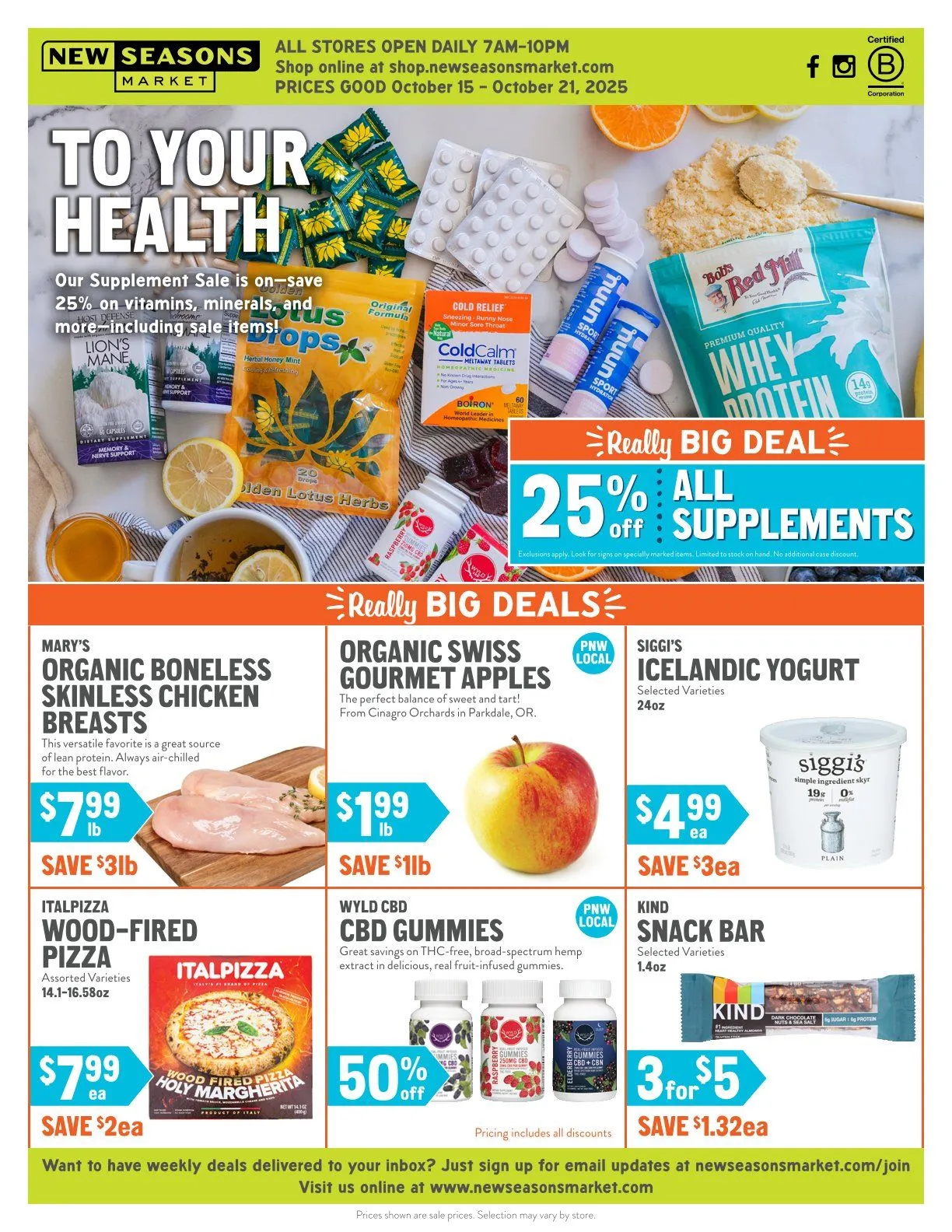Weekly ad New Seasons Market Sales from October 15 to October 21 2025 - Page 1