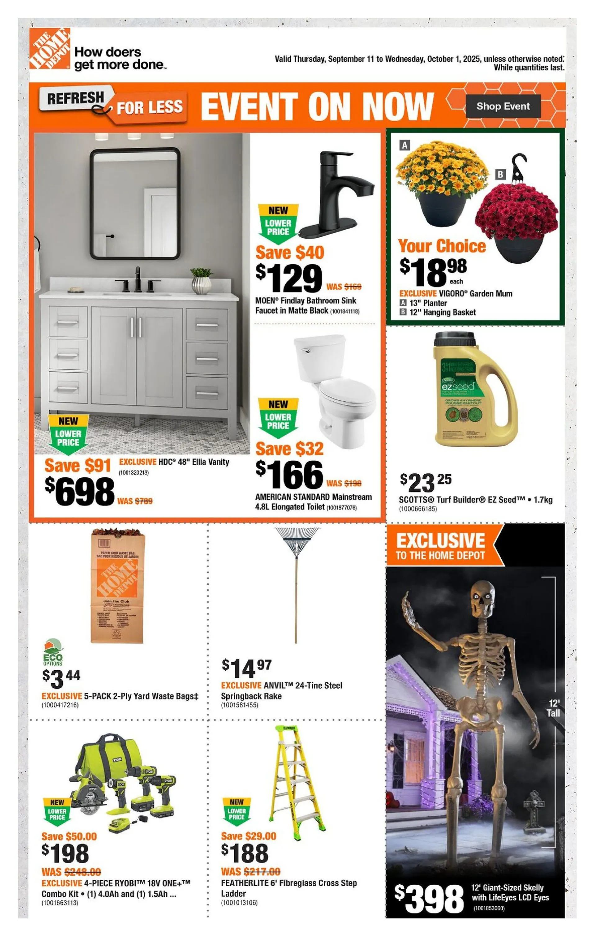 The Home Depot Sales from September 17 to October 1 2025 - flyer page 1