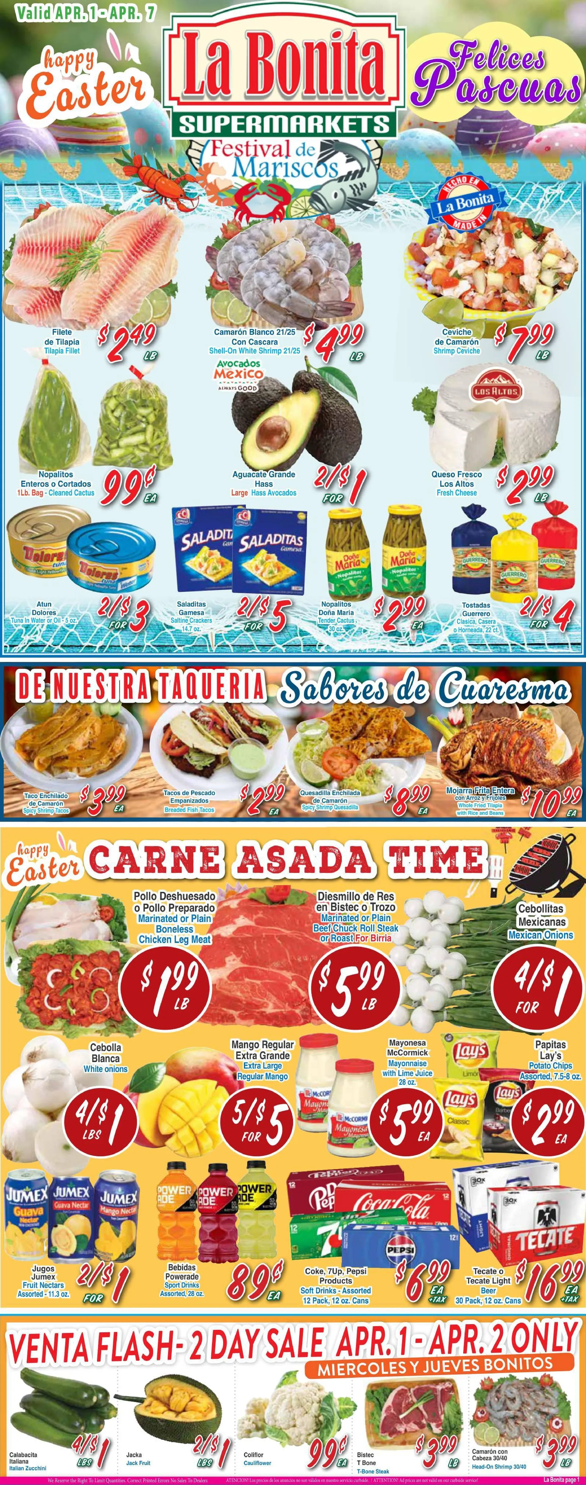 Weekly ad La Bonita Supermarkets Sales from April 1 to April 7 2026 - Page 