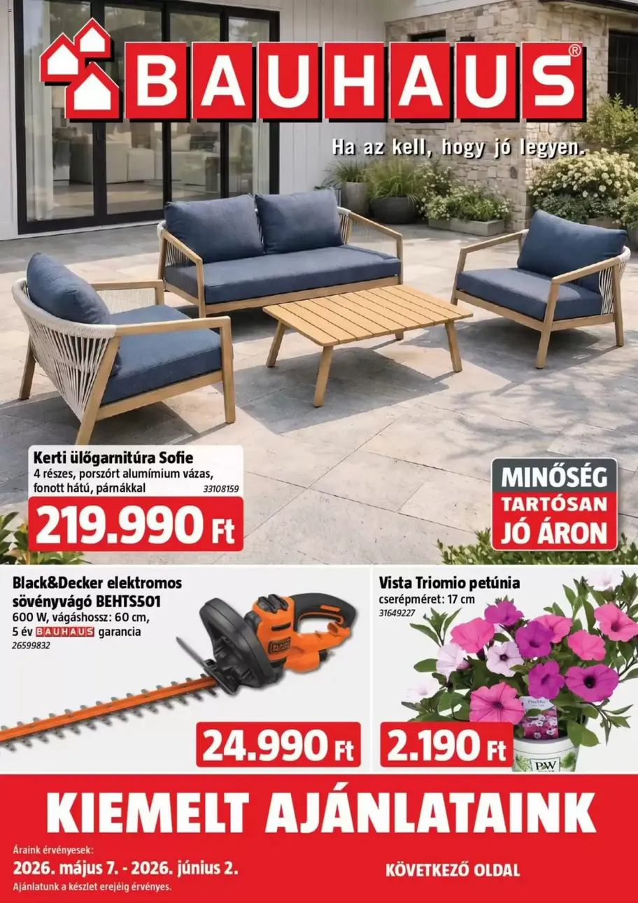 Katalógus  Bauhaus legfrissebb ajánlatai május 7.-tól június 2.-ig 2026. - Oldal 1
