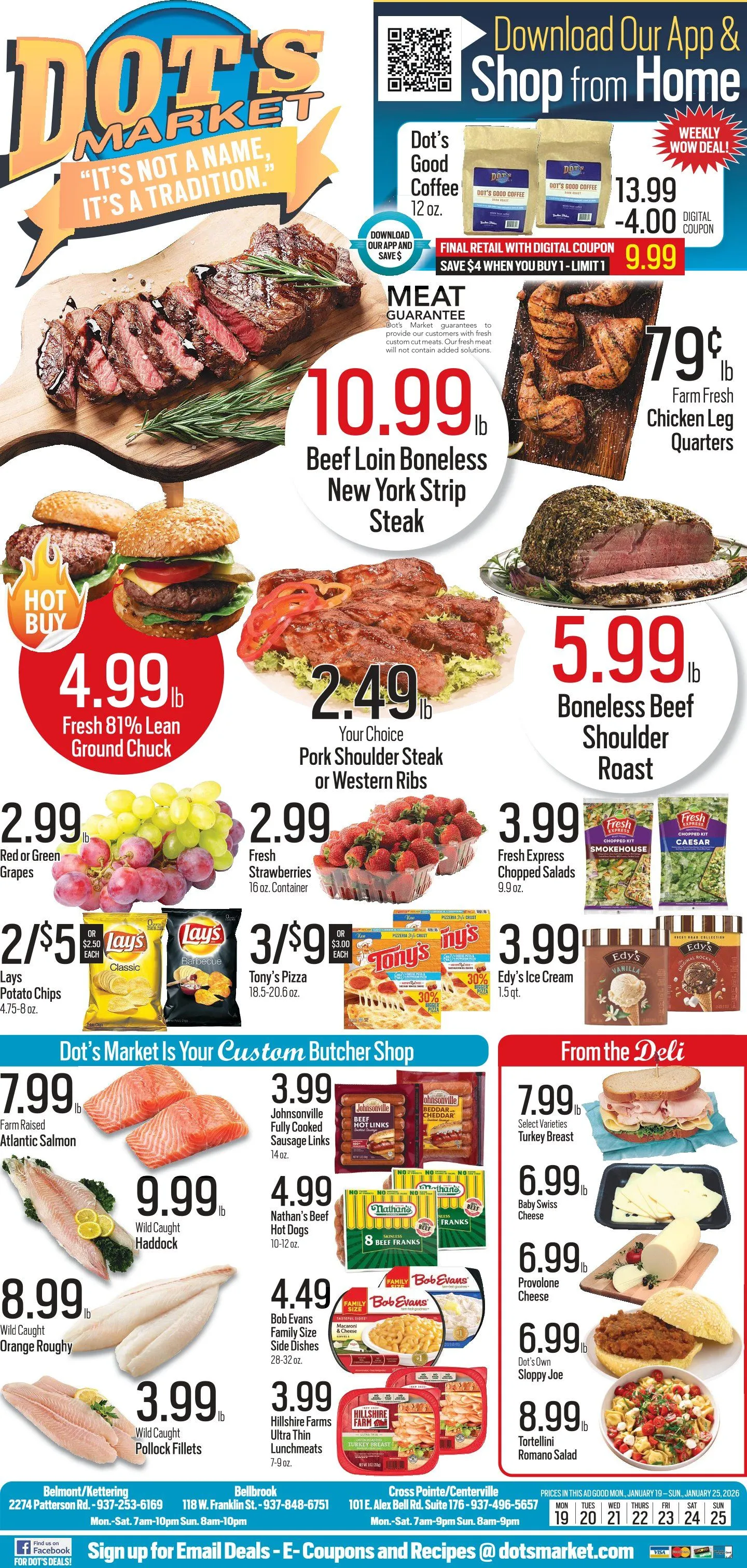 Weekly promotion Dot's Market Sales spanning from January 19 to January 25 2026 - Page  for Catalogue 365