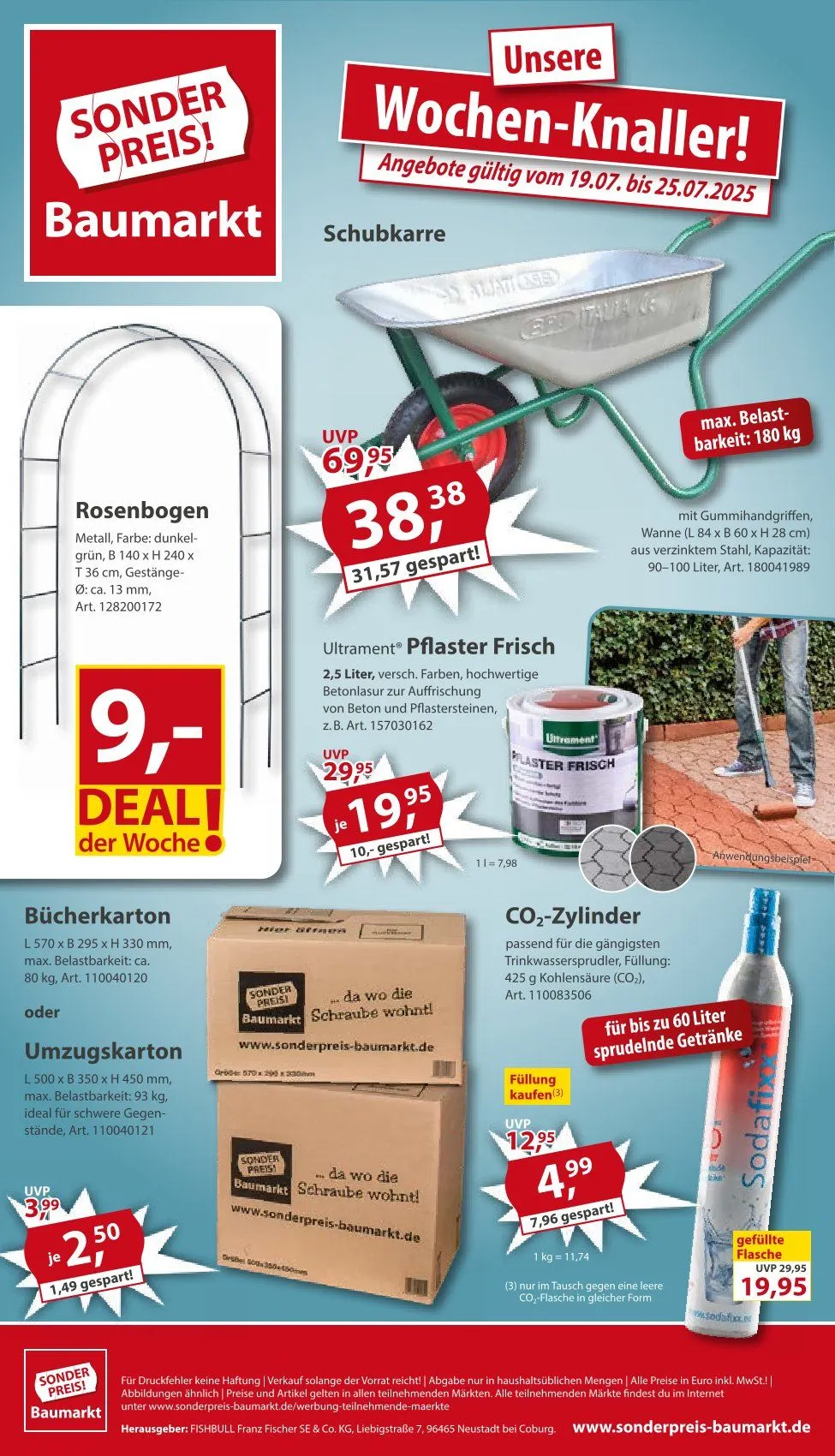 Sonderpreis -Baumarkt Prospekte von 19. Juli bis 25. Juli 2025 - Prospekt seite