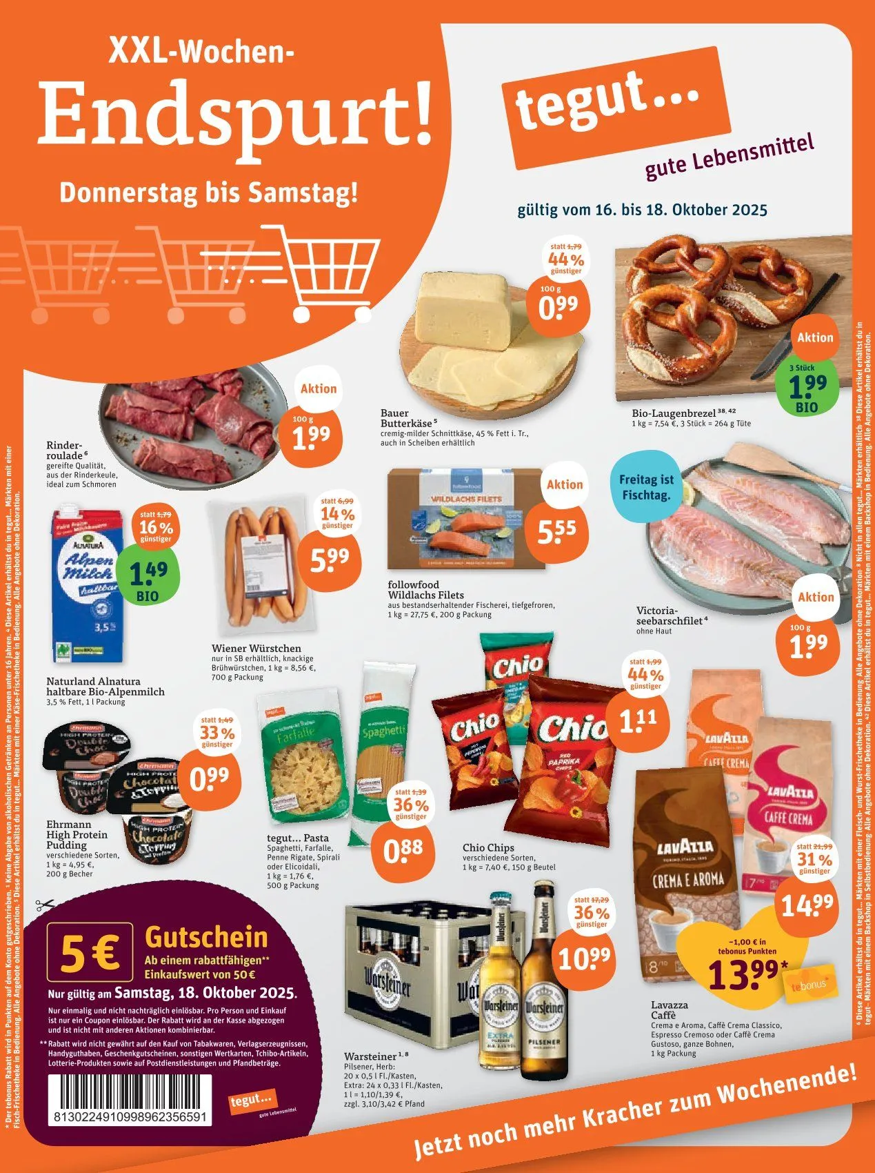 tegut... Prospekte  von 16. Oktober bis 18. Oktober 2025 - Prospekt seite 1