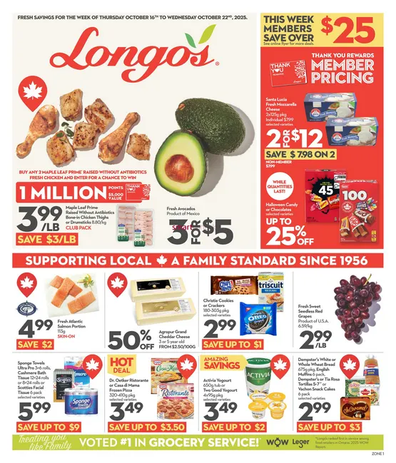 Longo's Sales - October 16 October 22 2025