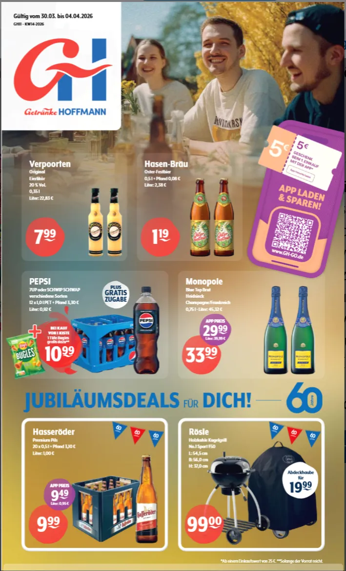 Getränke Hoffmann Angebote von 30. März bis 4. April 2026 - Prospekt seite 1