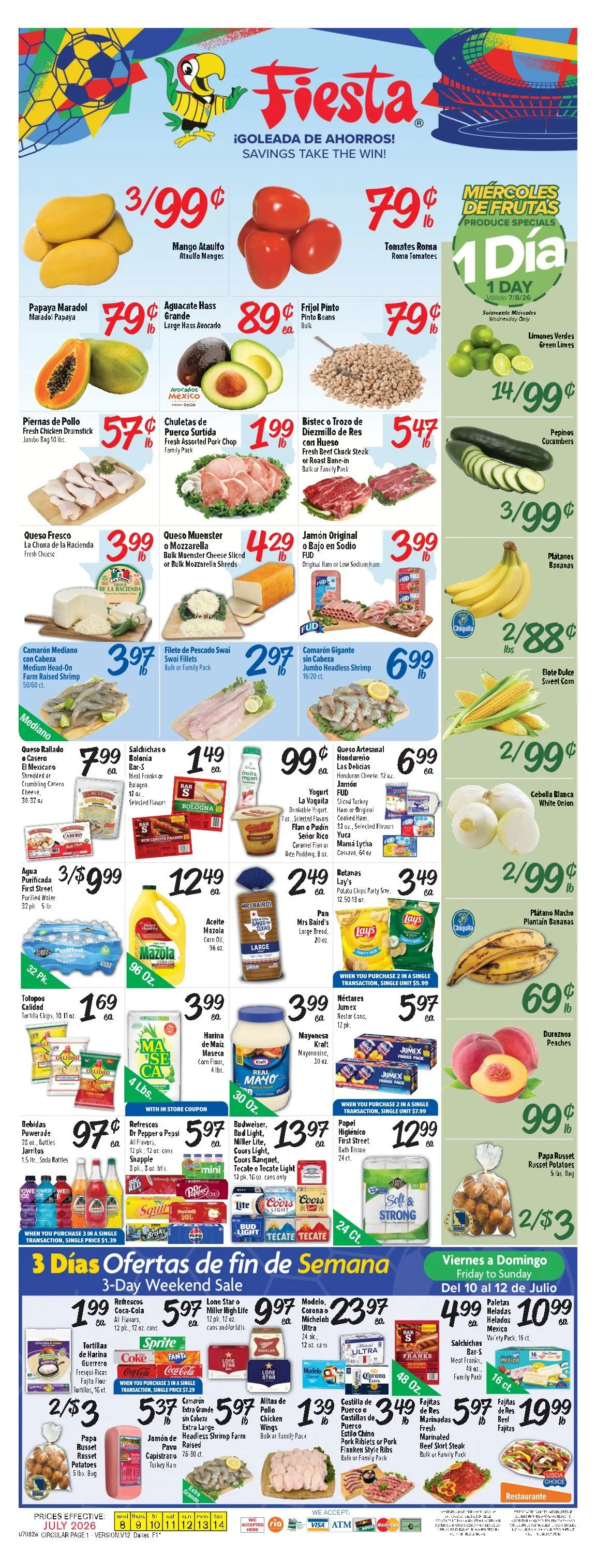 Weekly ad Fiesta Mart  Sales from July 8 to July 14 2026 - Page 1