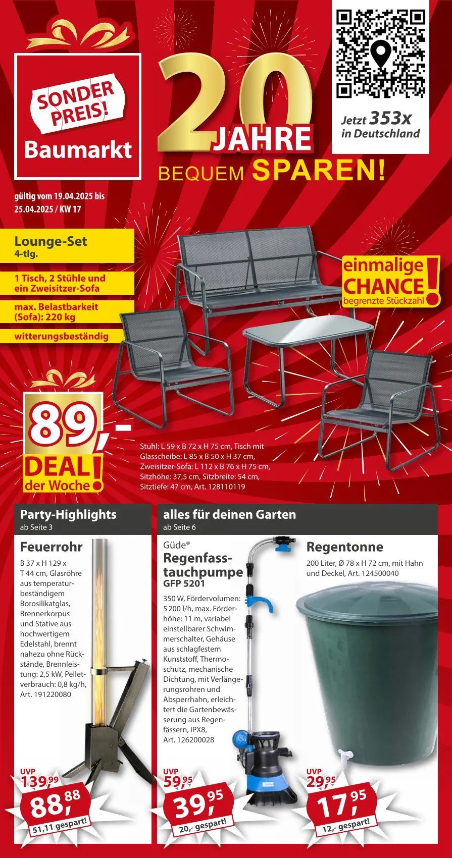 Sonderpreis-Baumarkt Angebote von 19. April bis 25. April 2025 - Prospekt seite 1