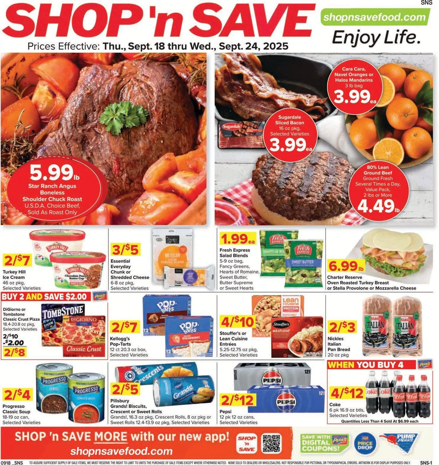 Weekly ad Shop'n Save Sales from September 18 to September 24 2025 - Page 1