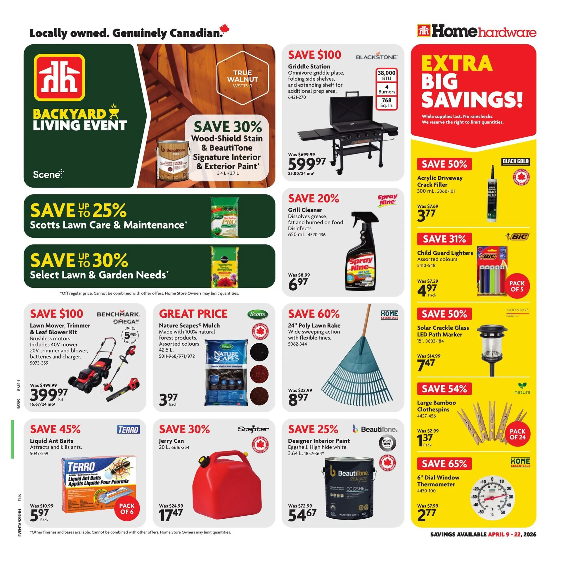 Home Hardware Sales from April 9 to April 22 2026 - flyer page 1
