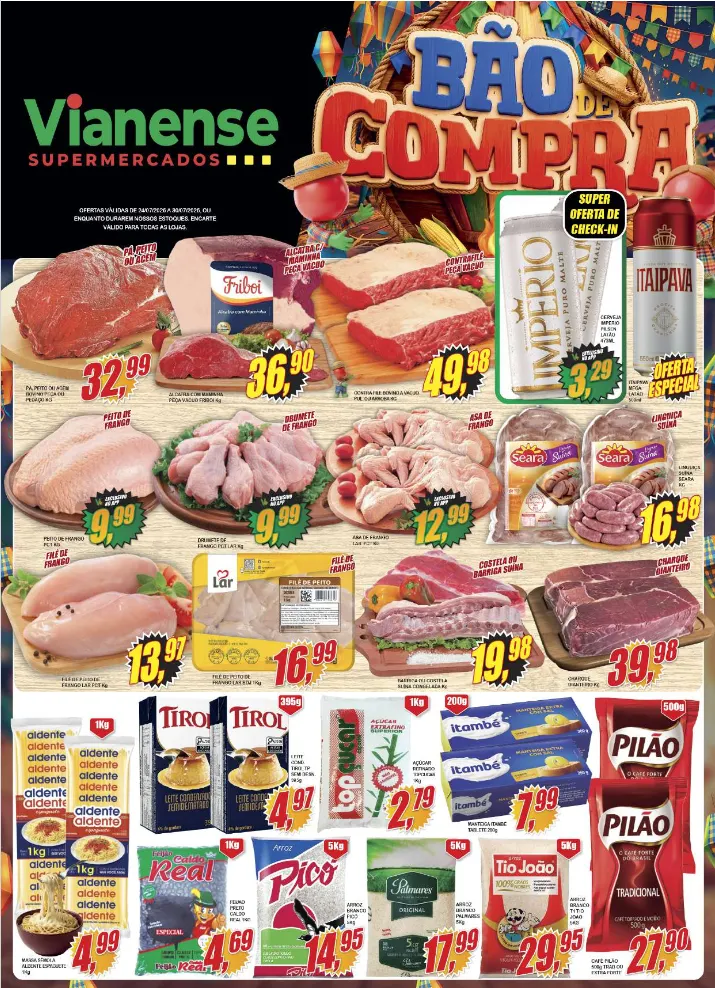 Encarte de Folhetos Vianense Supermercados 24 de julho até 30 de julho 2026 - Pagina