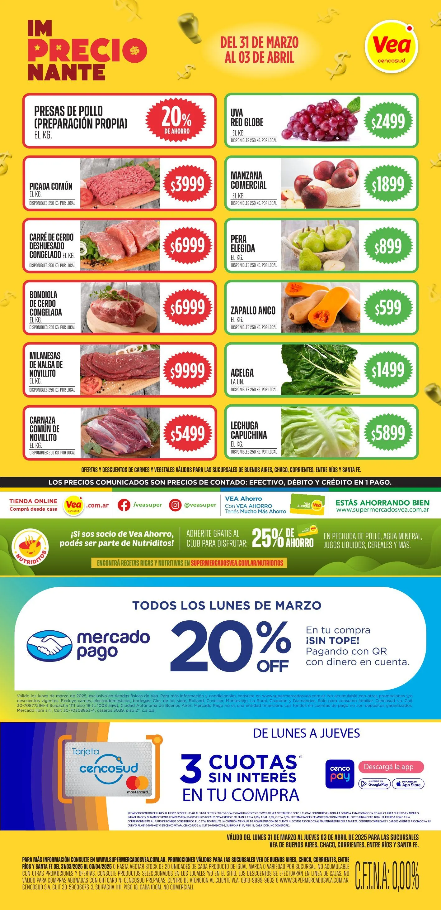 Ofertas de Vea Ofertas 31 de marzo al 3 de abril 2025 - Página 1 del catálogo