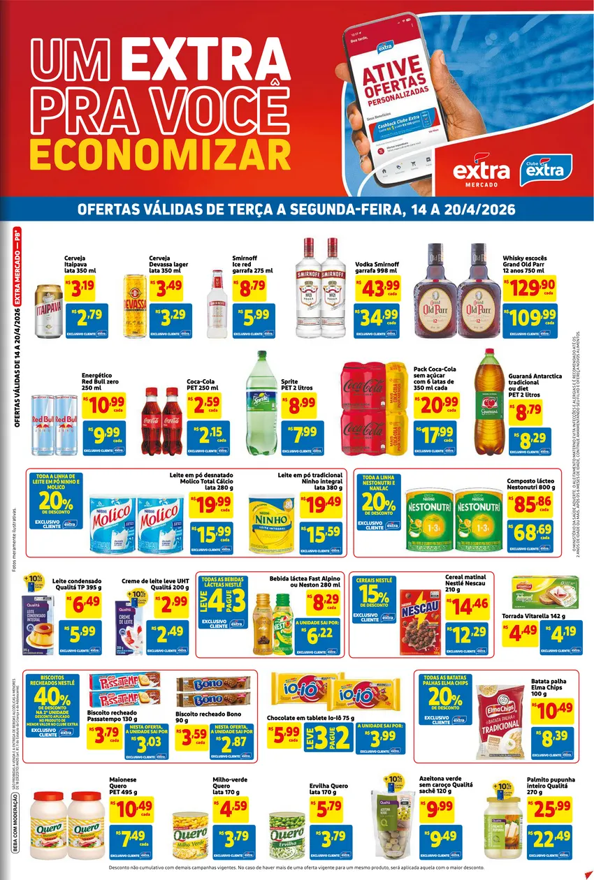 Encarte de Folhetos Extra 14 de abril até 20 de abril 2026 - Pagina 1