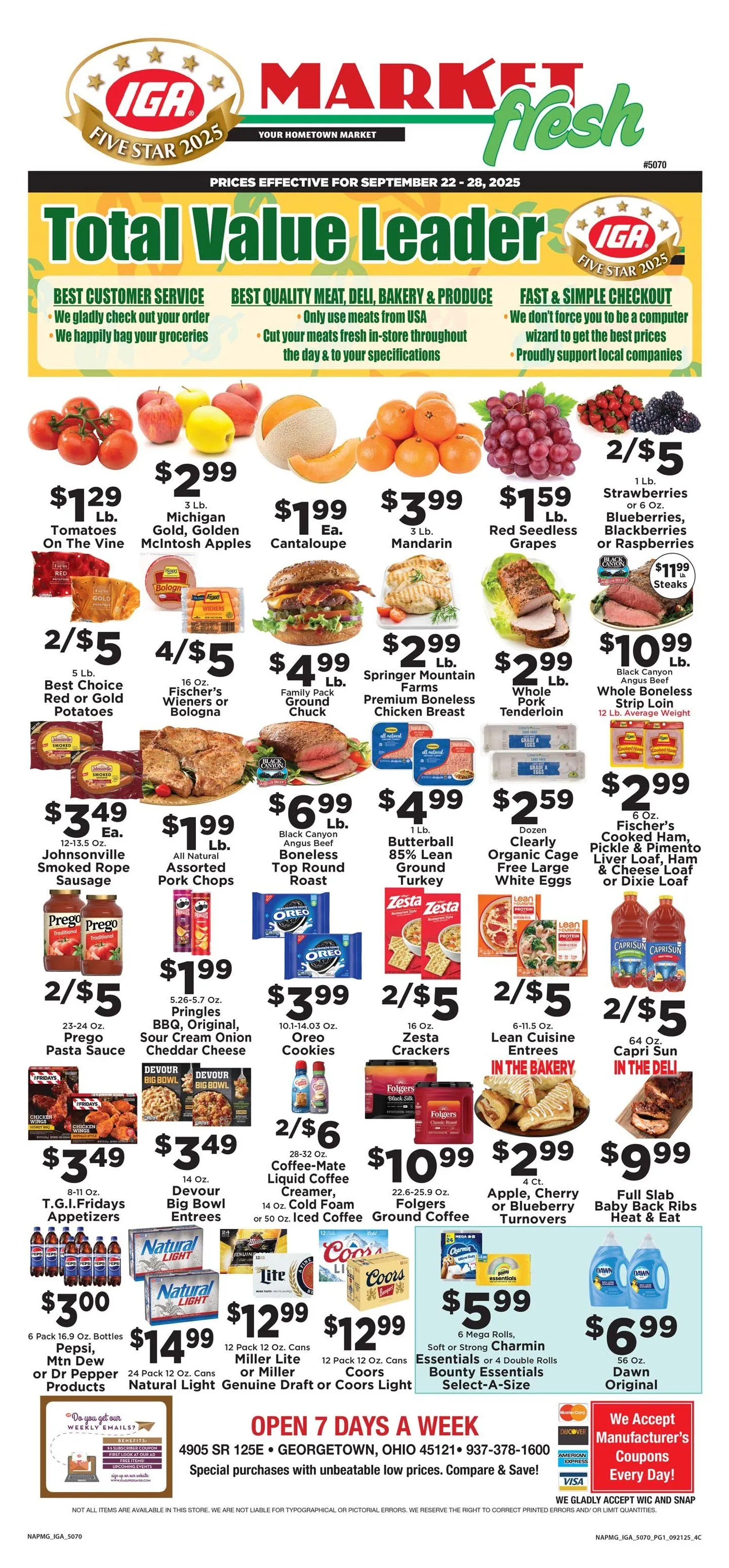 Weekly ad IGA Sales from September 22 to September 28 2025 - Page 1
