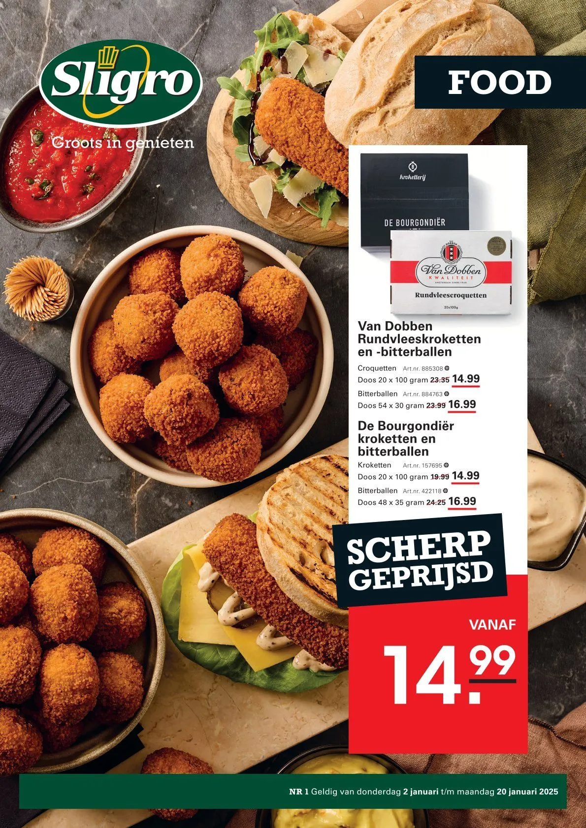 Sligro van Speciale aanbiedingen  van 2 januari tot 20 januari 2025 - Folder pagina 1