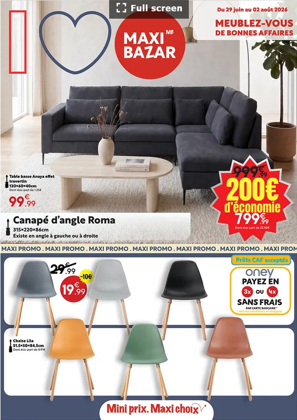 Catalogues Maxi Bazar du 29 juin au 2 août 2026 - Catalogue page 1