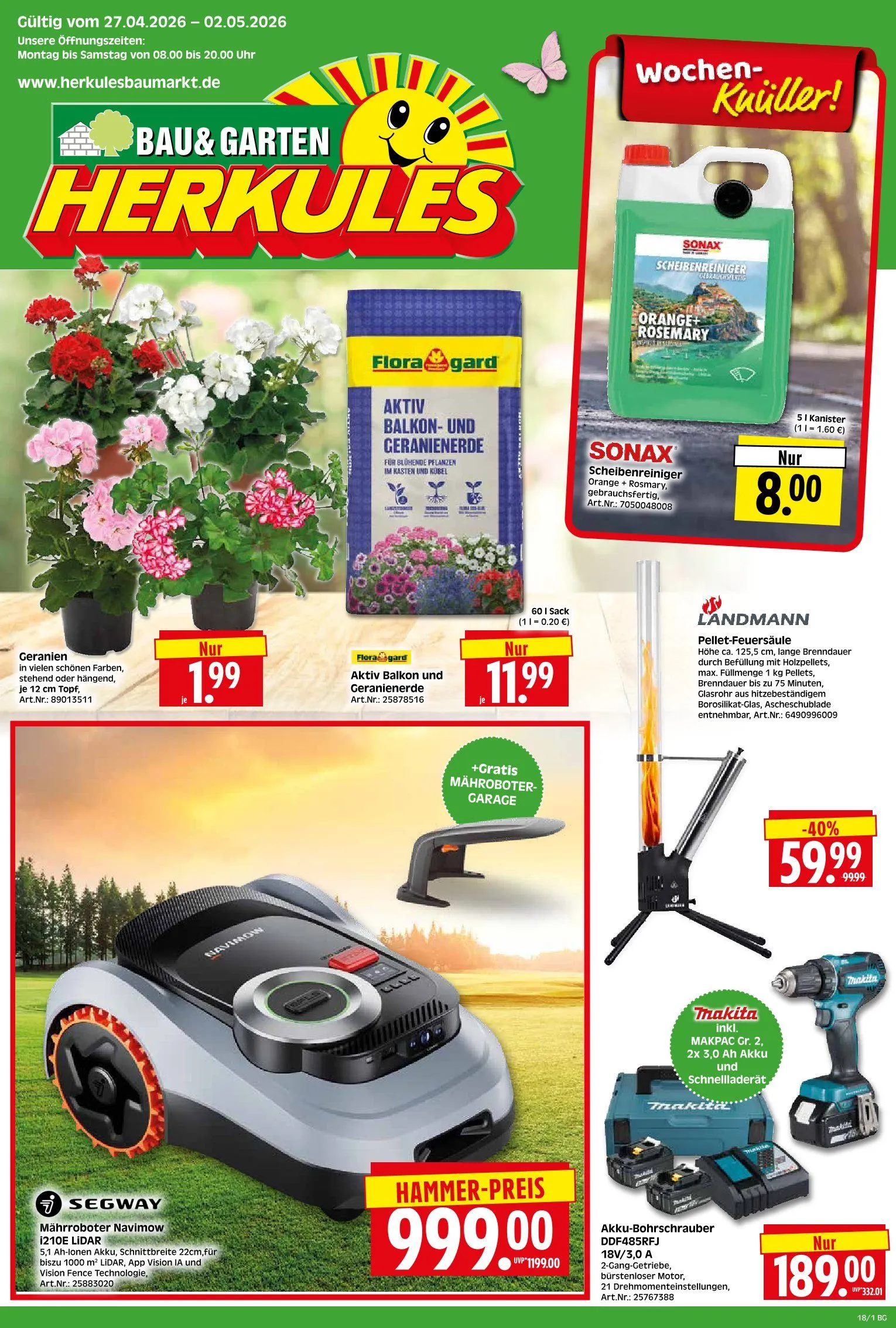 Herkules Baumarkt Angebote von 27. April bis 2. Mai 2026 - Prospekt seite 1