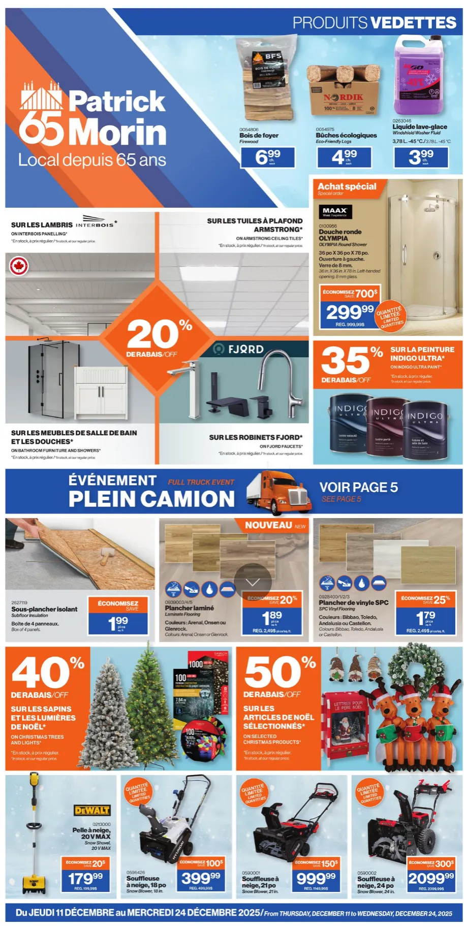 Patrick Morin Sales from December 11 to December 24 2025 - flyer page 