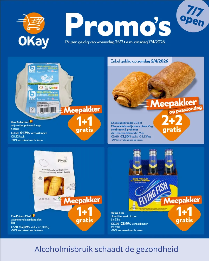 OKay folders van 25 maart tot 7 april 2026 - folder pagina 1