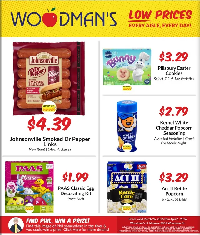 Weekly ad Woodman's Market Sales from March 26 to April 1 2026 - Page 1