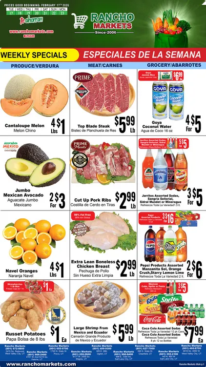 Weekly ad Rancho Markets Sales from February 17 to February 23 2026 - Page 