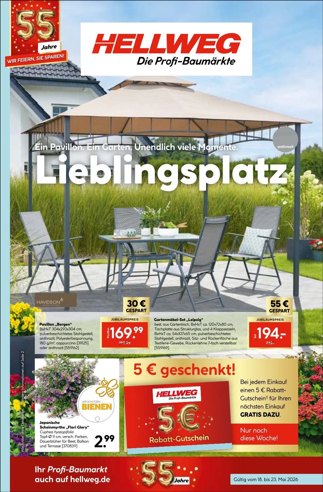 Hellweg Angebote von 18. Mai bis 23. Mai 2026 - Prospekt seite 1