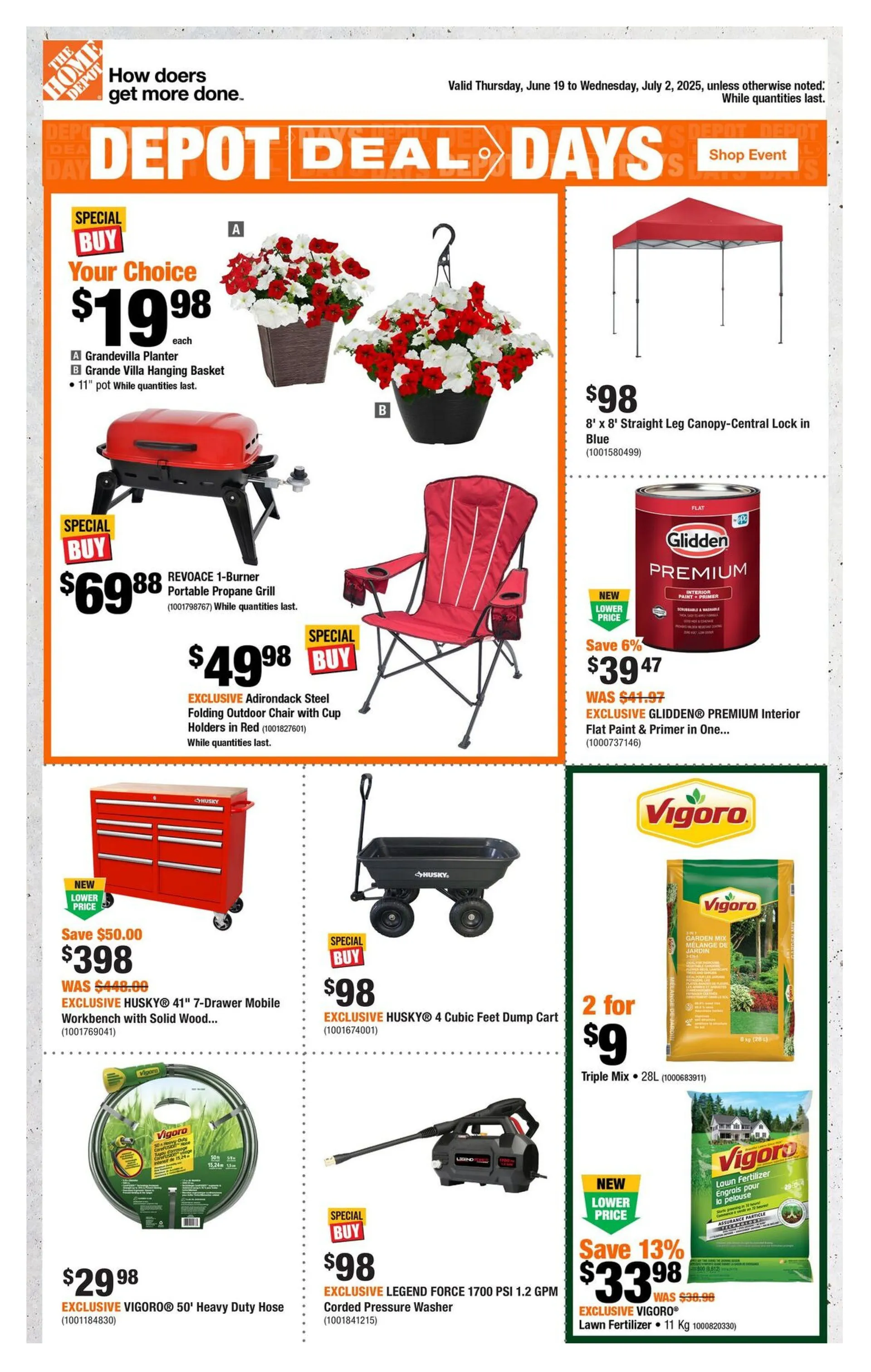 The Home Depot Deals from June 19 to July 2 2025 - flyer page 1