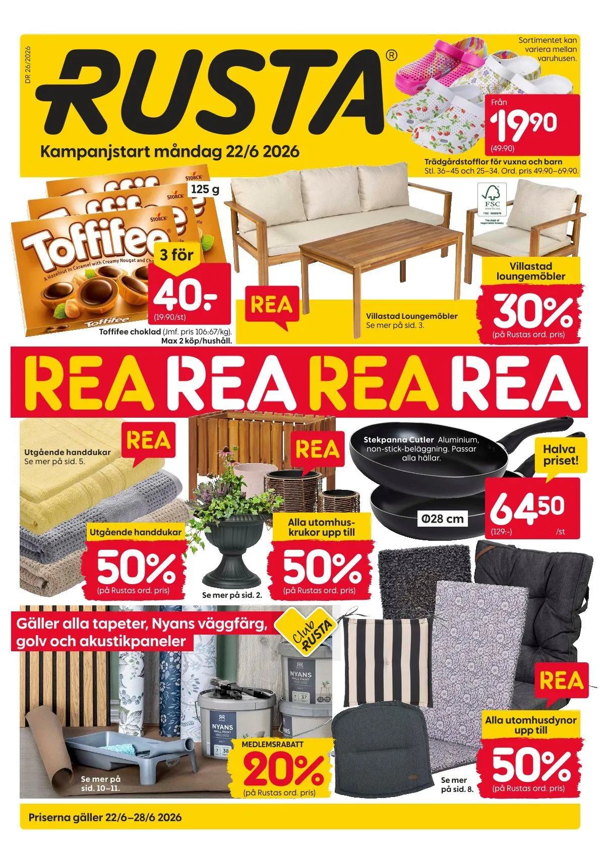 Rusta erbjudanden från 22 juni till 28 juni 2026 - Reklamblad sidor 