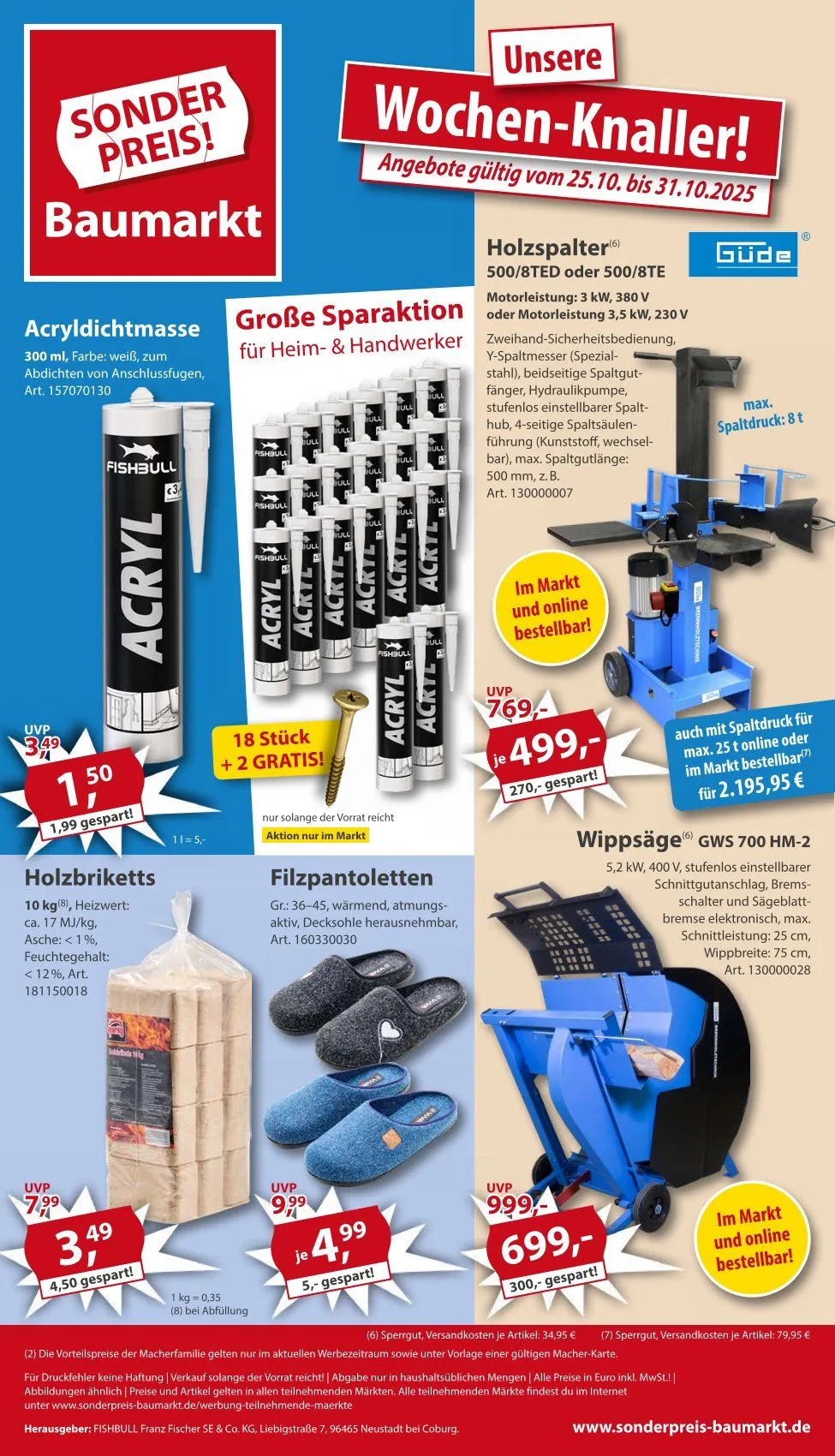 Sonderpreis-Baumarkt Angebote von 25. Oktober bis 31. Oktober 2025 - Prospekt seite 
