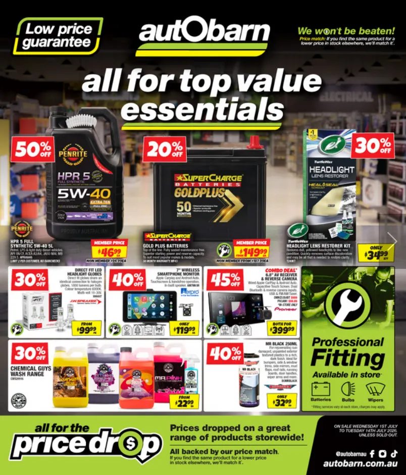Autobarn Sales - Catalogue valid from 1 July to 14 July 2026 - page 1