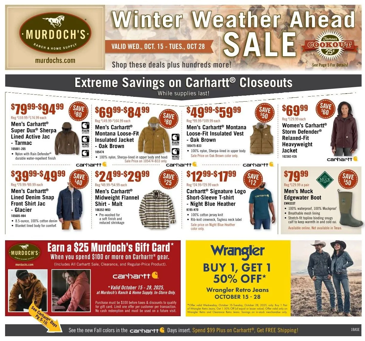 Weekly ad Murdoch’s Sales from October 15 to October 28 2025 - Page 