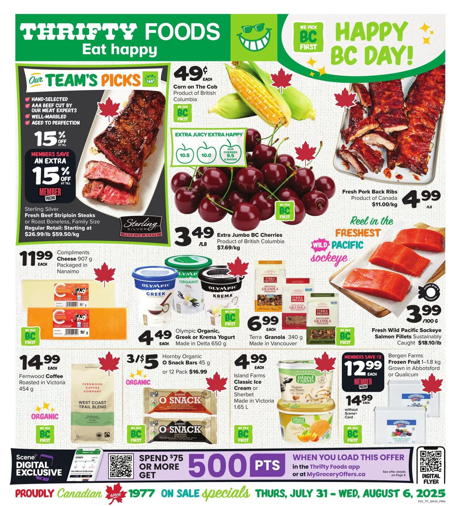 Thrifty Foods Sales from July 31 to August 6 2025 - flyer page 1