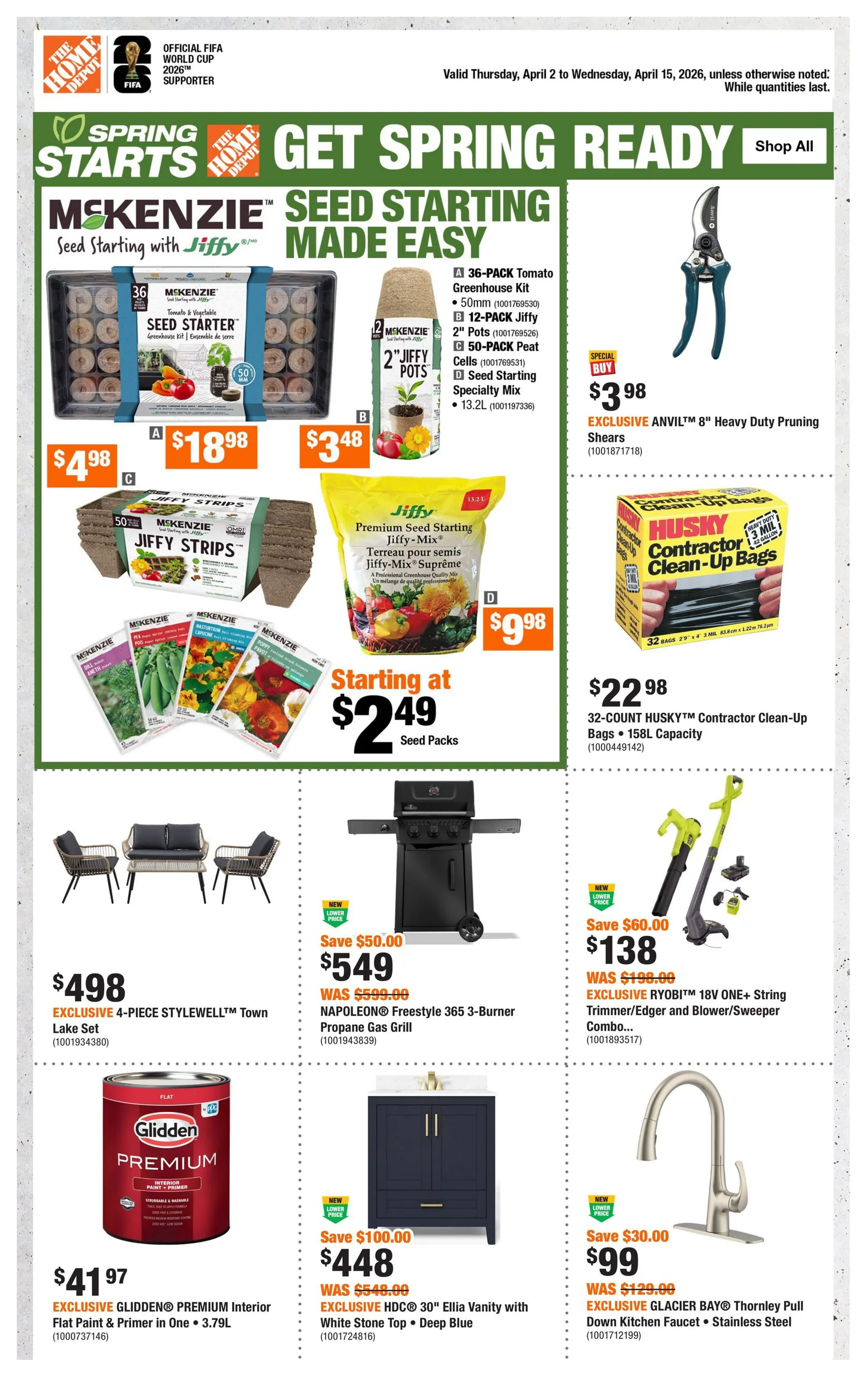 The Home Depot Sales from April 2 to April 15 2026 - flyer page