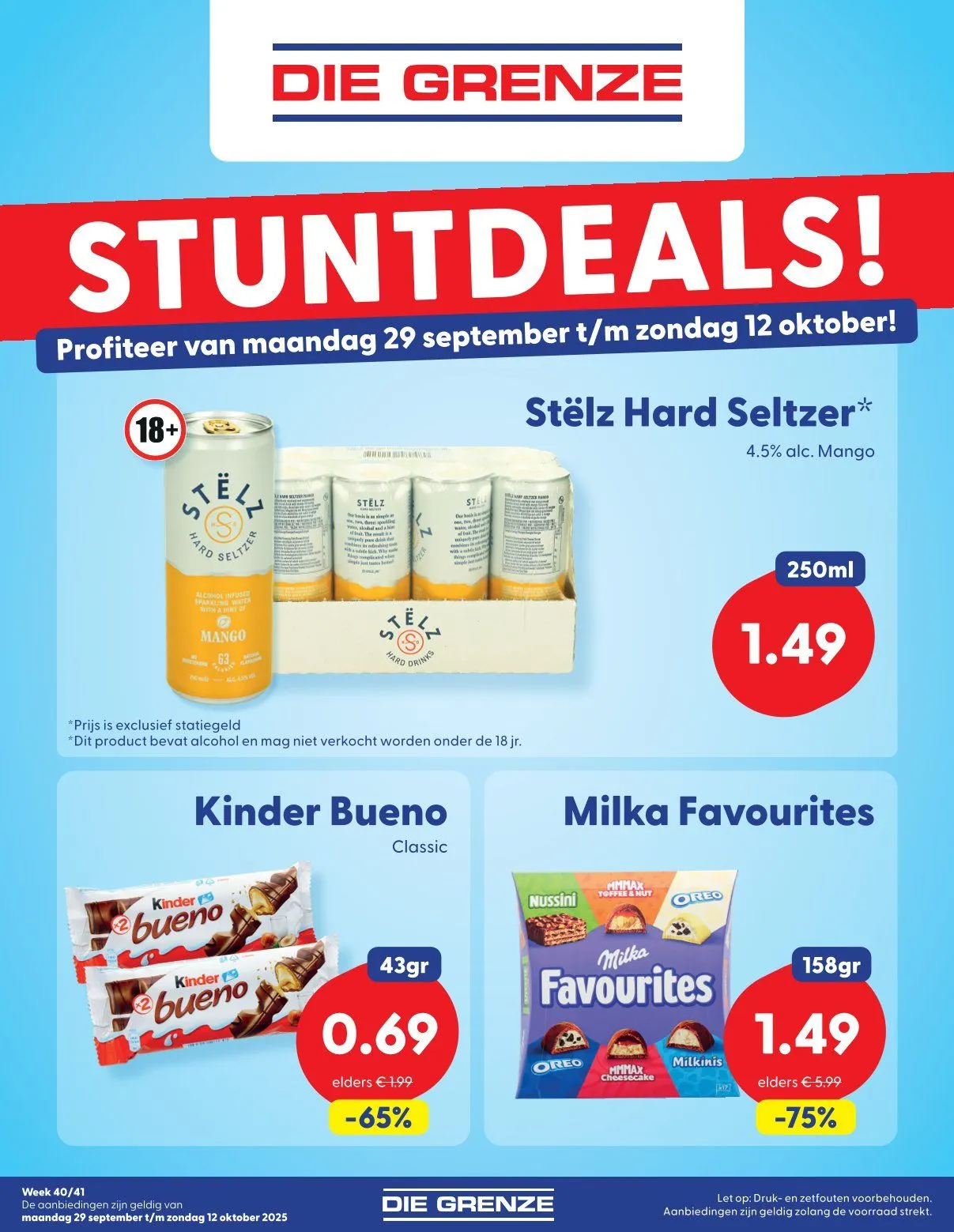 Speciale aanbiedingen van Die Grenze van 29 september tot 12 oktober 2025 - Folder pagina 1