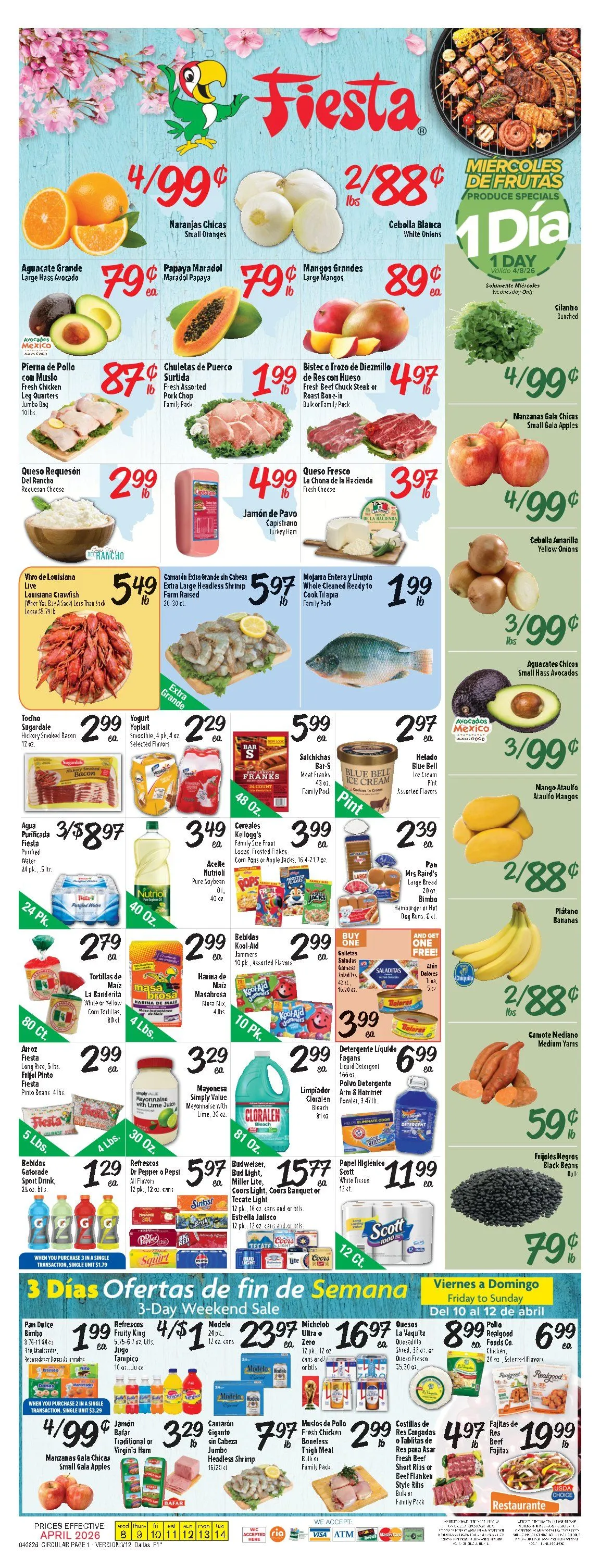 Weekly ad Fiesta Mart Sales from April 8 to April 14 2026 - Page 1