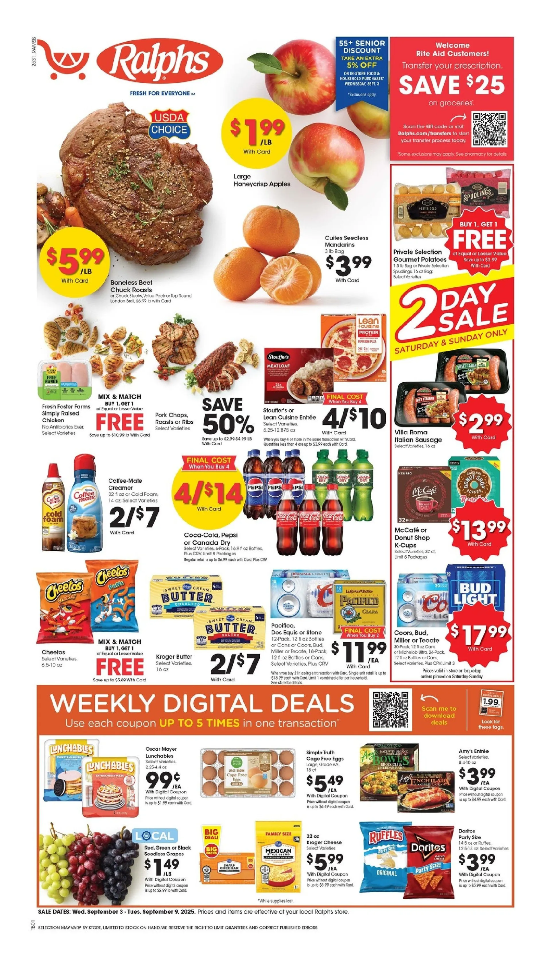 Weekly ad Ralphs Sales from September 3 to September 9 2025 - Page 1