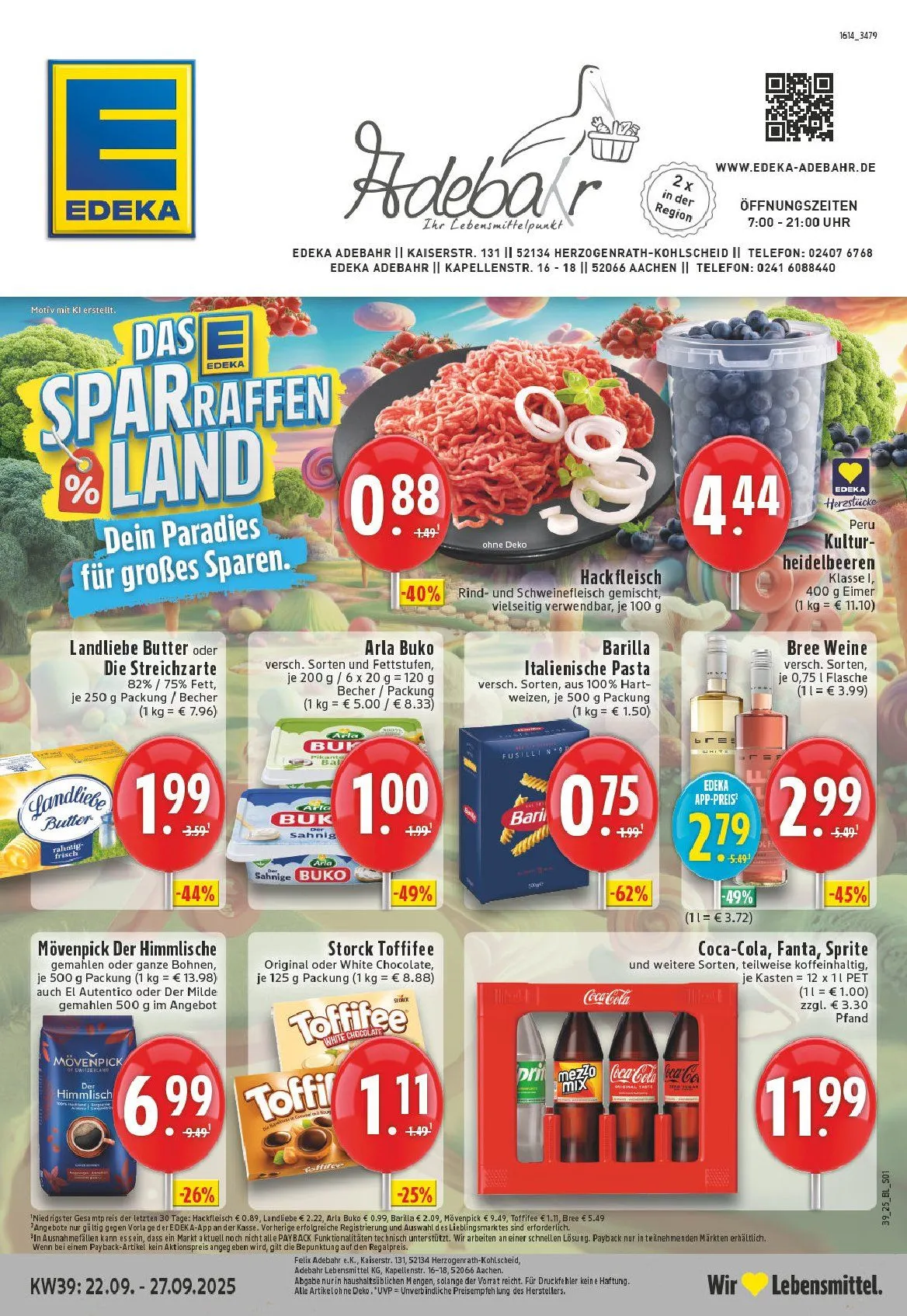 Edeka Prospekte von 20. September bis 27. September 2025 - Prospekt seite 1