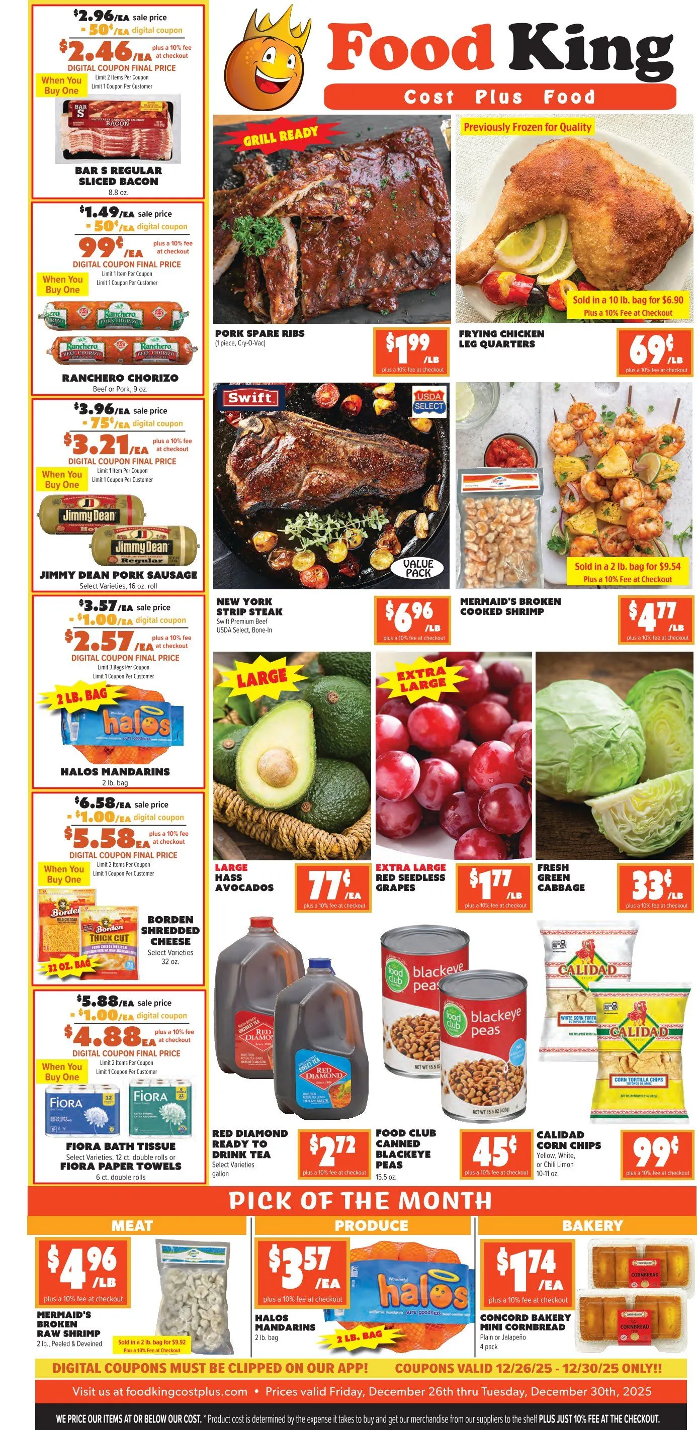 Weekly ad Food King Sales from December 26 to December 30 2025 - Page 1