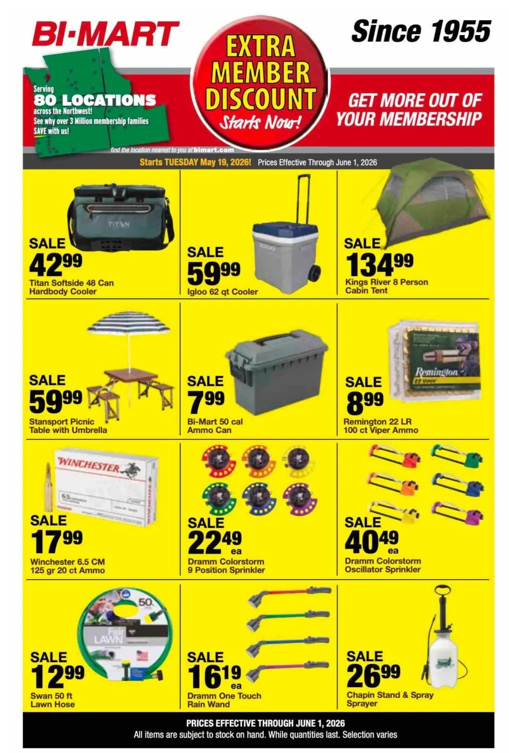 Weekly promotion Bi-Mart Sales spanning from May 19 to June 1 2026 - Page 1 for Catalogue 365