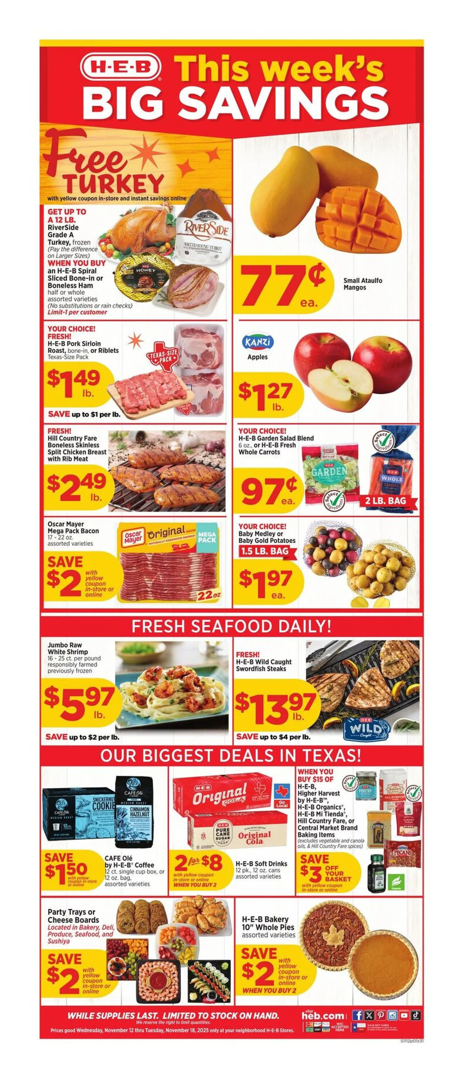 Weekly ad H-E-B Sales from November 12 to November 19 2025 - Page 1