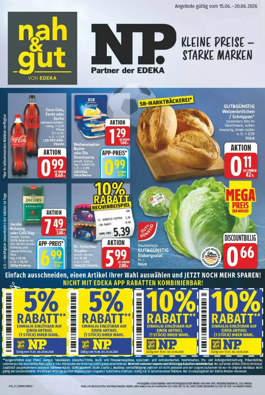 NP Discount Angebote von 15. Juni bis 20. Juni 2026 - Prospekt seite 1