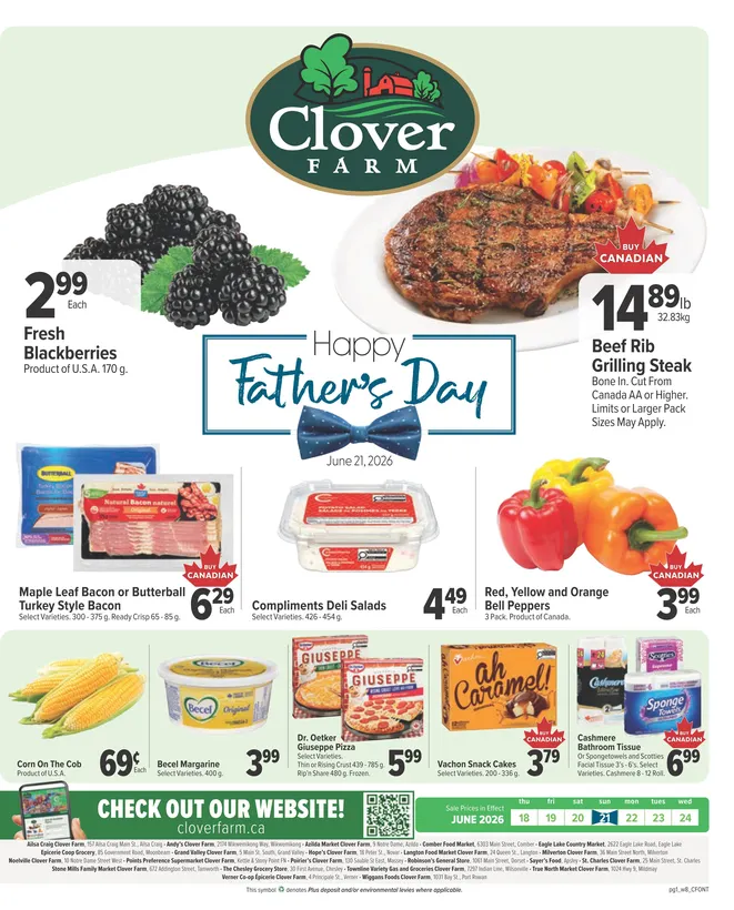 Clover Farm Sales from June 18 to June 24 2026 - flyer page 1