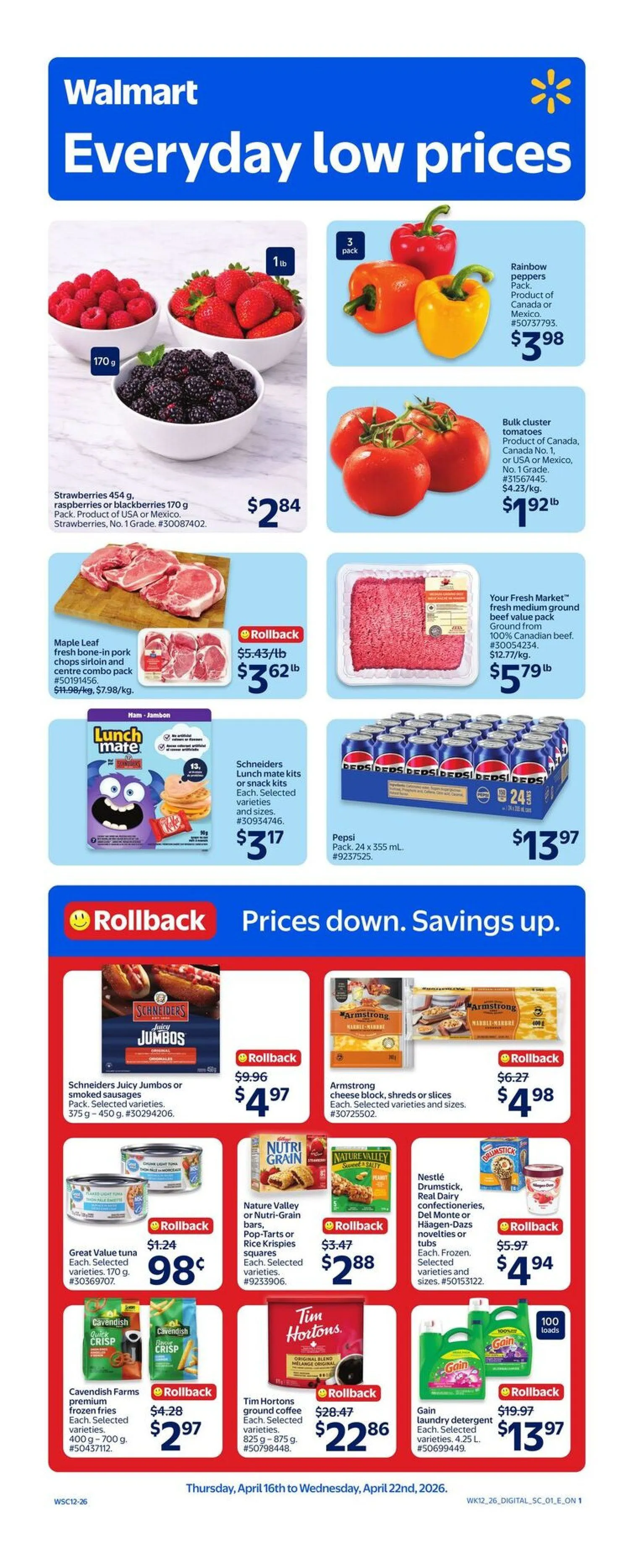  Walmart Sales from April 16 to April 22 2026 - flyer page 1