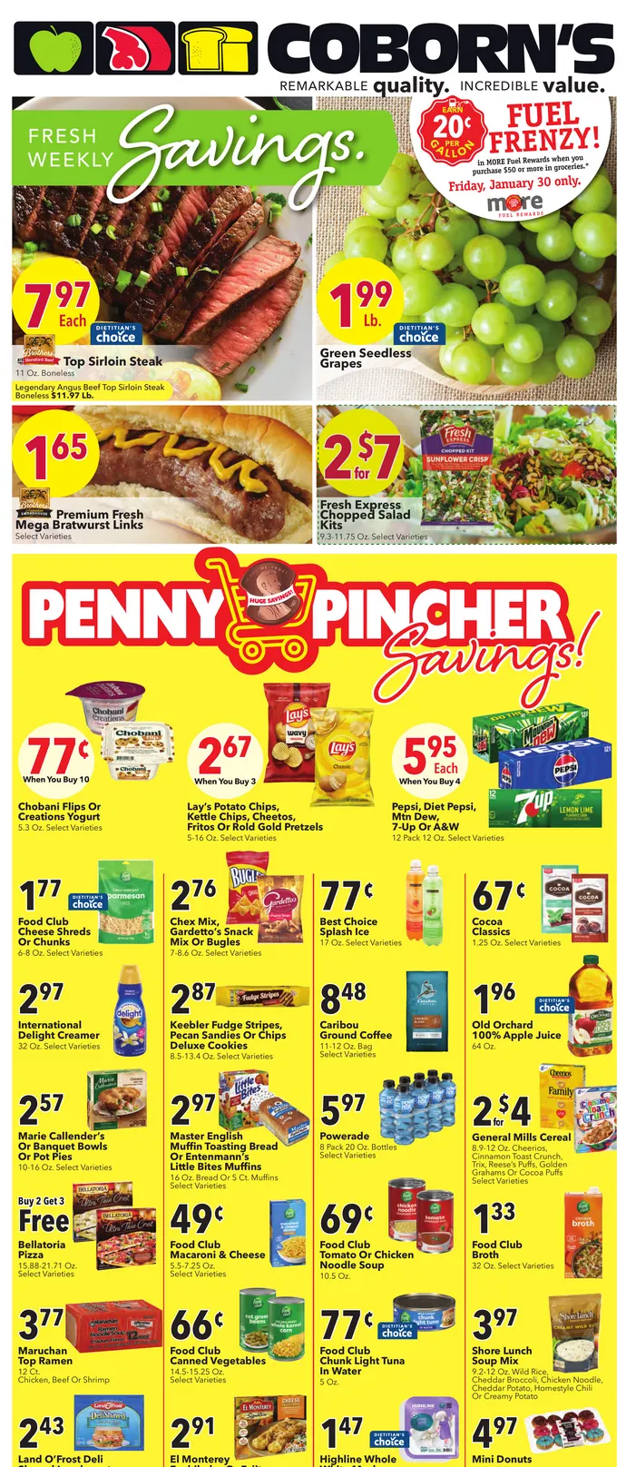 Weekly promotion Coborn's Sales spanning from January 28 to February 3 2026 - Page for Catalogue 365