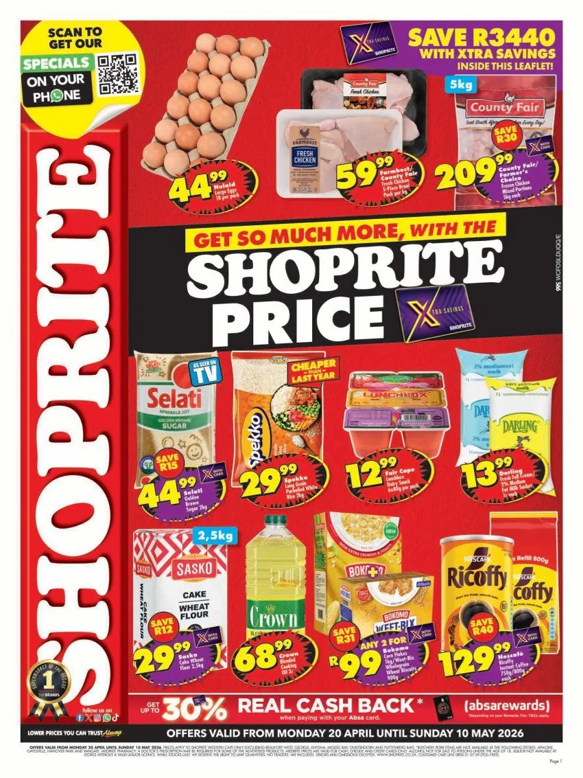  Shoprite Sales from 23 April to 10 May 2026 - Catalogue Page 1