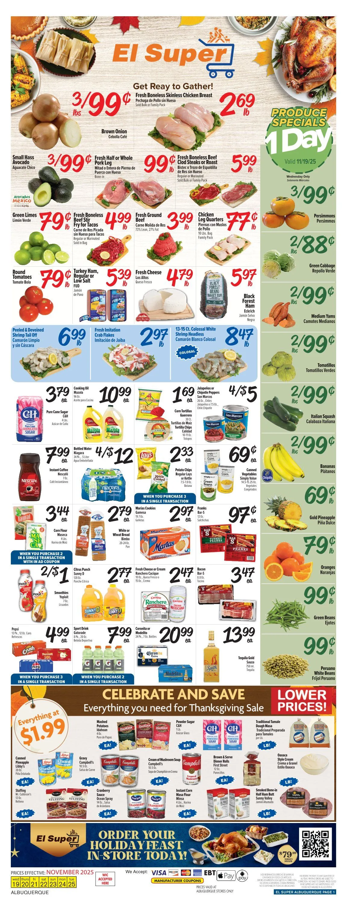 Weekly ad  El Super  Sales from November 19 to November 25 2025 - Page 1