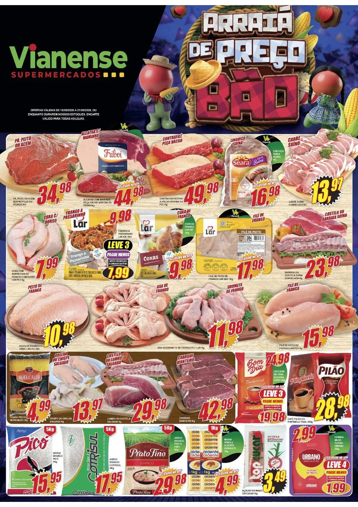 Encarte de Folhetos Vianense Supermercados 15 de maio até 21 de maio 2026 - Pagina 1