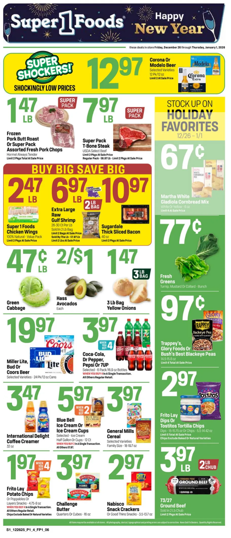 Weekly ad Super 1 Foods Sales from December 26 to January 1 2026 - Page 