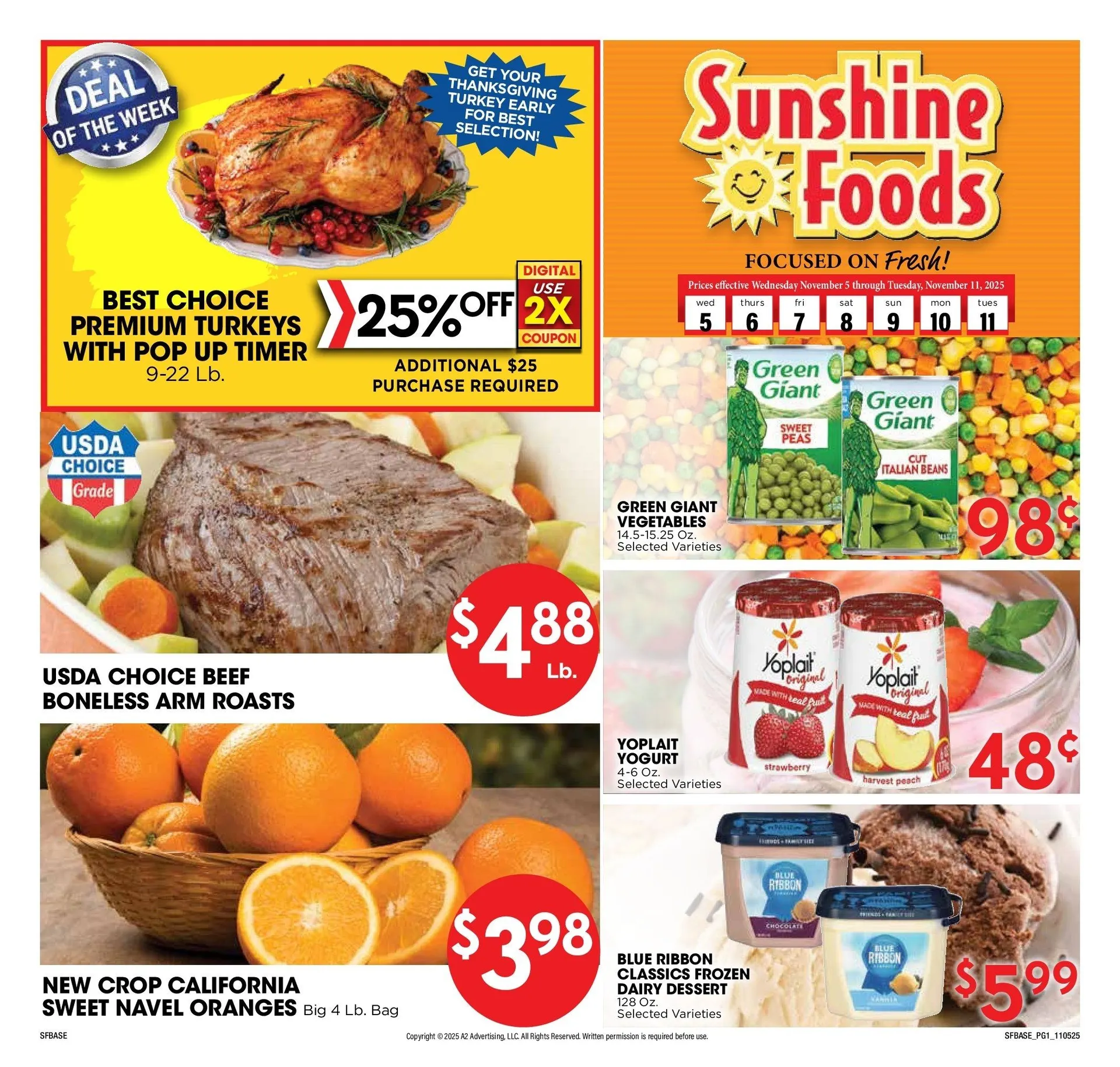 Weekly ad Sunshine Foods  Sales from November 5 to November 11 2025 - Page 1