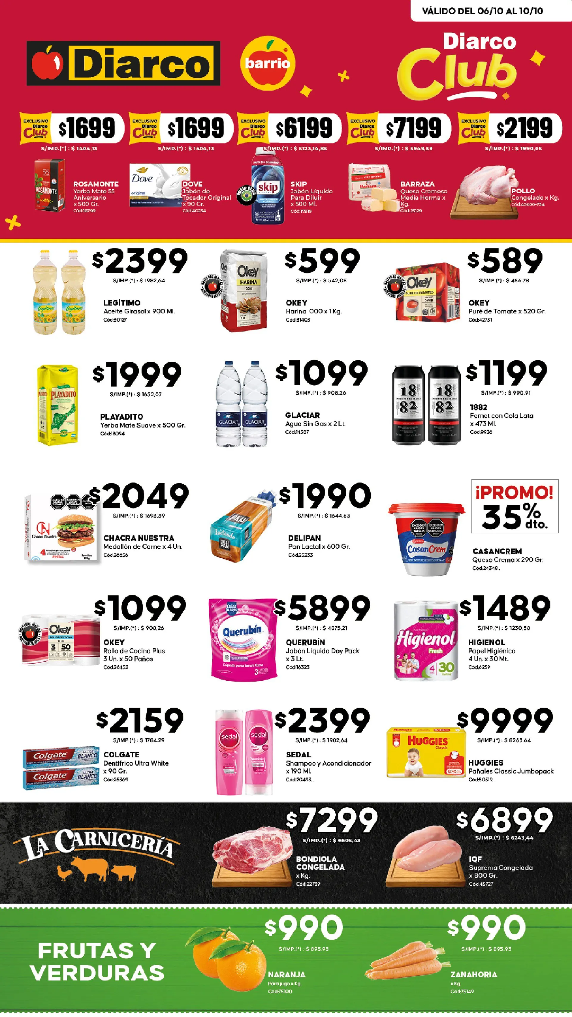 Ofertas de Ofertas Diarco 6 de octubre al 10 de octubre 2025 - Página 1 del catálogo